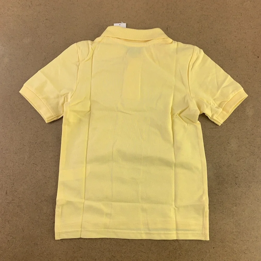 The Children's Place Boys Small 5/6 Yellow Short Sleeve Uniform Pique Polo NWT